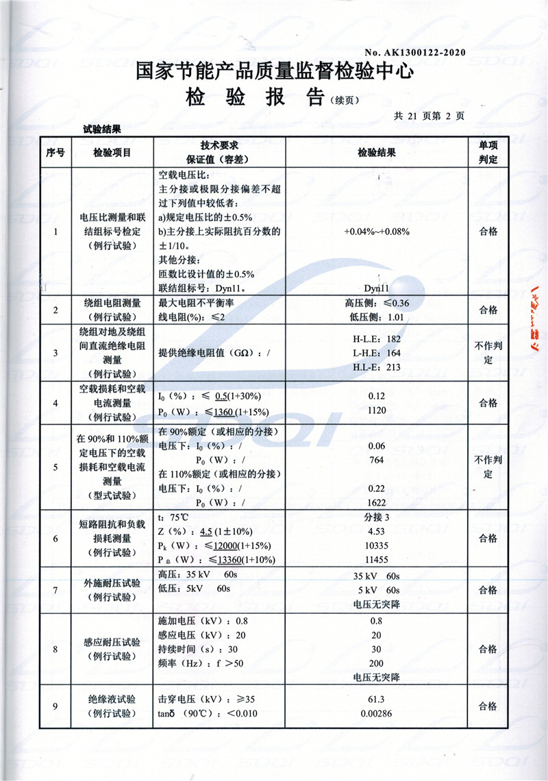 高低压试验报告-S11-1250竞秀竞秀竞秀油浸式变压器-2.jpg